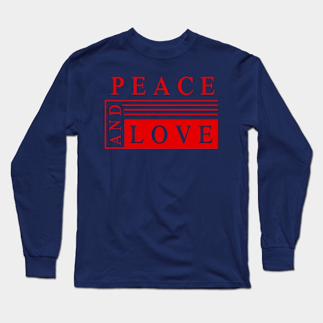 Peace and love Red Long Sleeve T-Shirt by MFK_Clothes